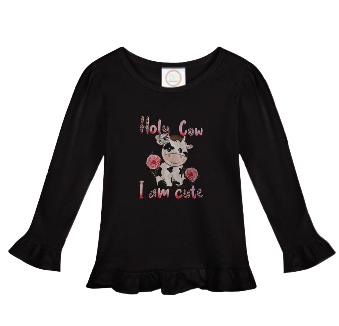 Holy Cow I'm Cute Flutter Sleeve Top