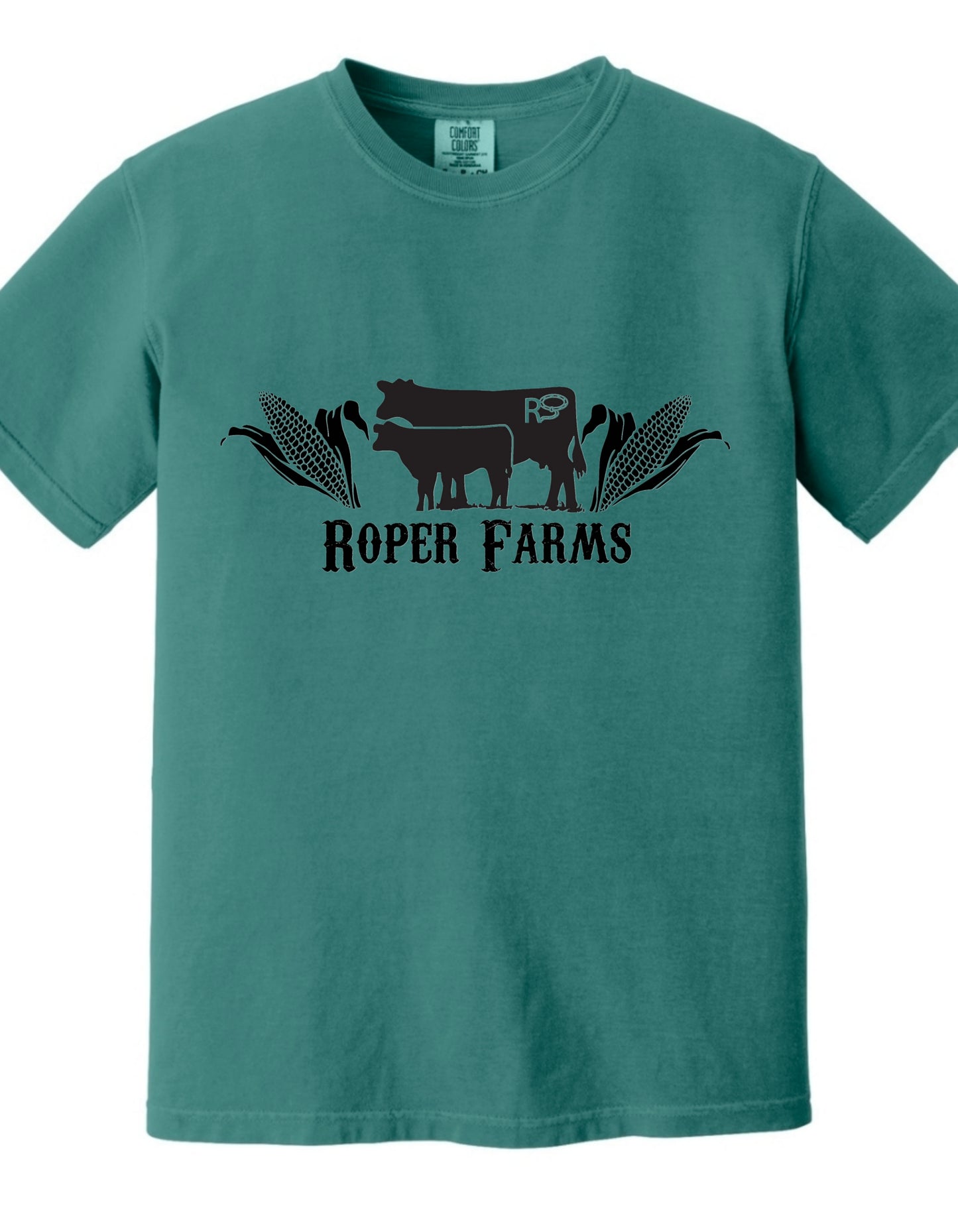 Roper Farms Comfort Colors 1717 T-Shirt - Black Logo