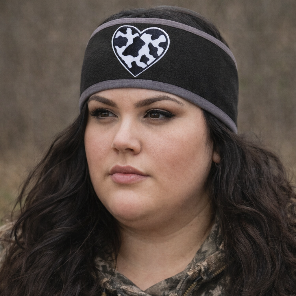 Winter Cow Print Headband