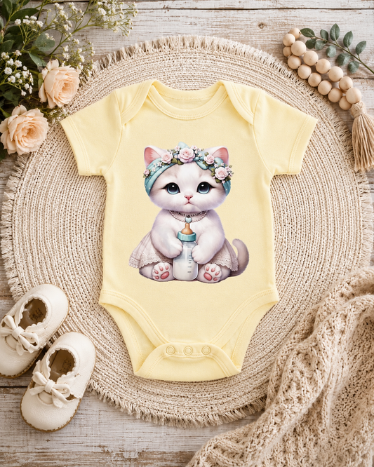 Kitten with Bottle Long-Sleeve