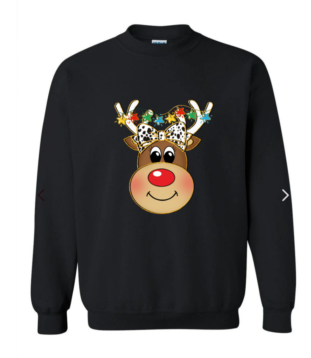 Cute Reindeer Christmas Top Toddler-Adult