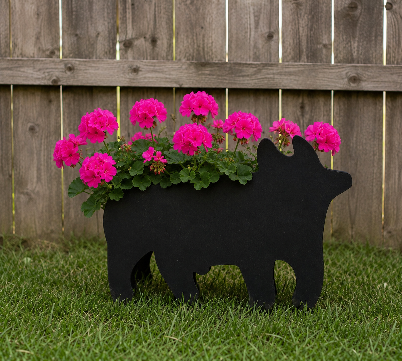 Farm Animal Siloutte Flower Planter, Garden Decor