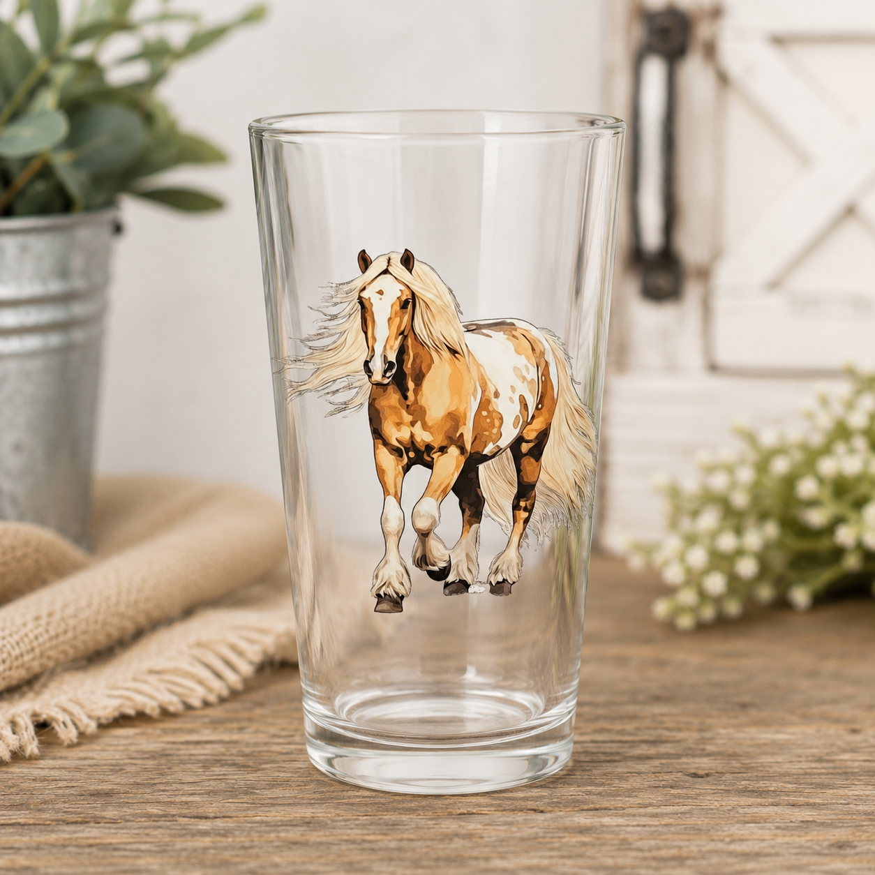 Horse Drinking Glass