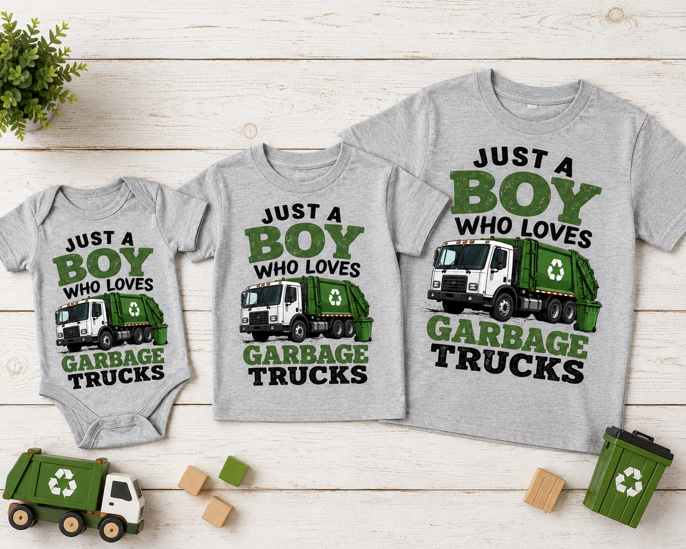 Just A Boy Who Loves Garbage Trucks