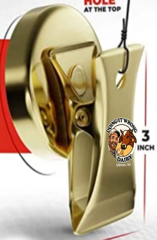 Doing It Wrong Dairy - Fridge Magnet Clip for chips, pictures, ect