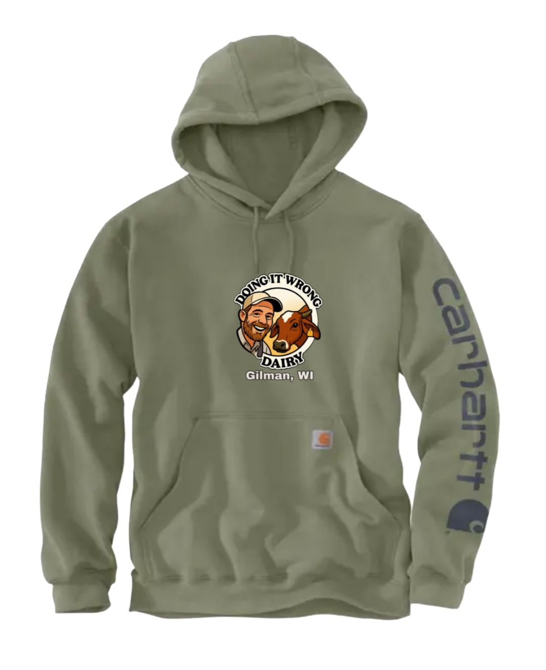 Carhartt K288 - Loose Fit Midweight Hoodie Doing it Wrong Dairy Profile View Color Logo