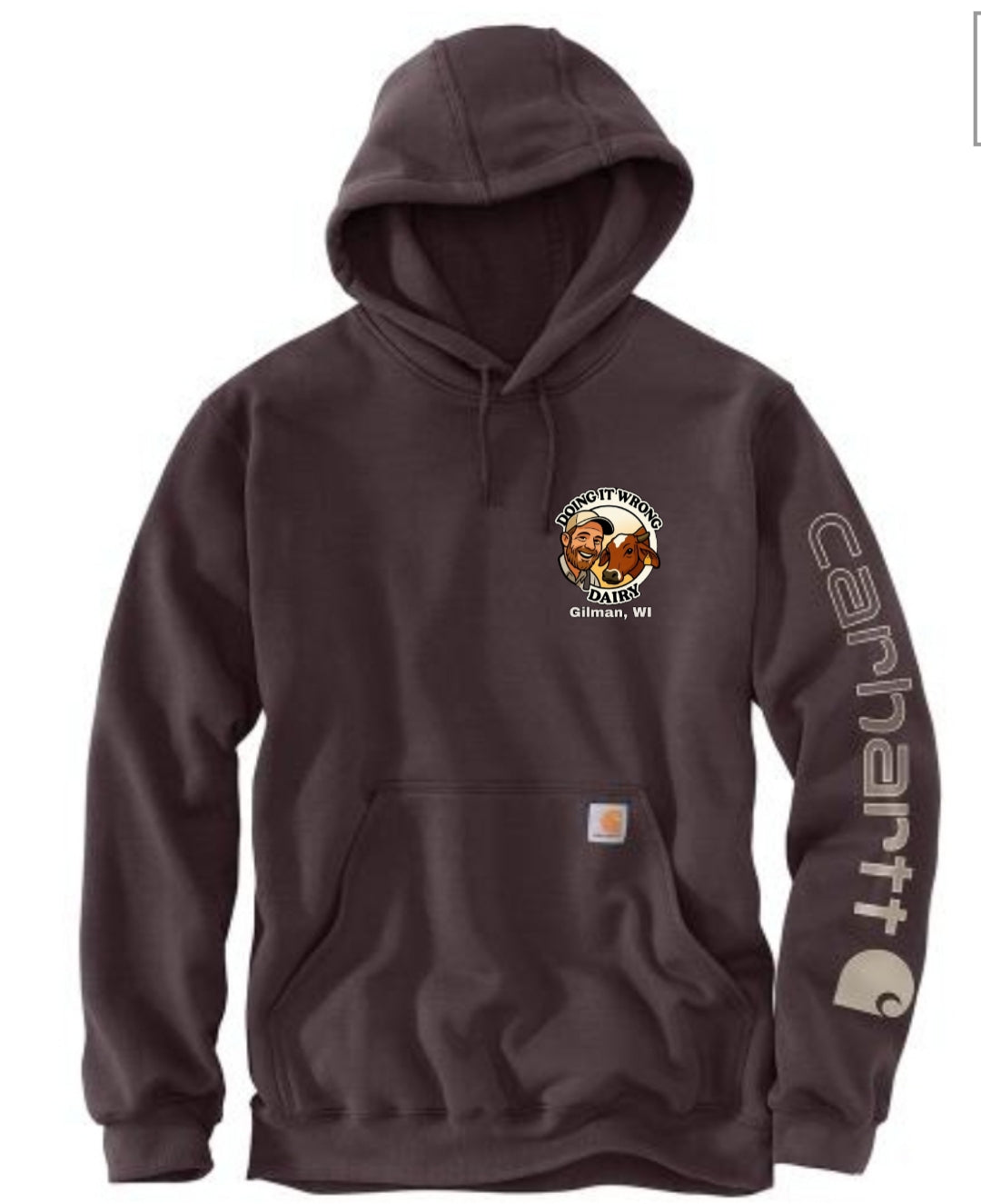 Carhartt K288 - Loose Fit Midweight Hoodie Doing it Wrong Dairy Profile View Color Logo