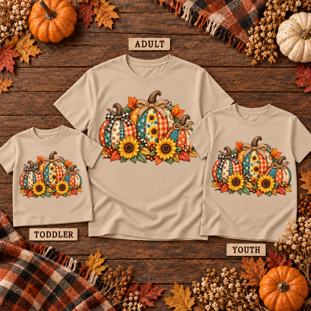 Fall Pumpkin Patchwork Top