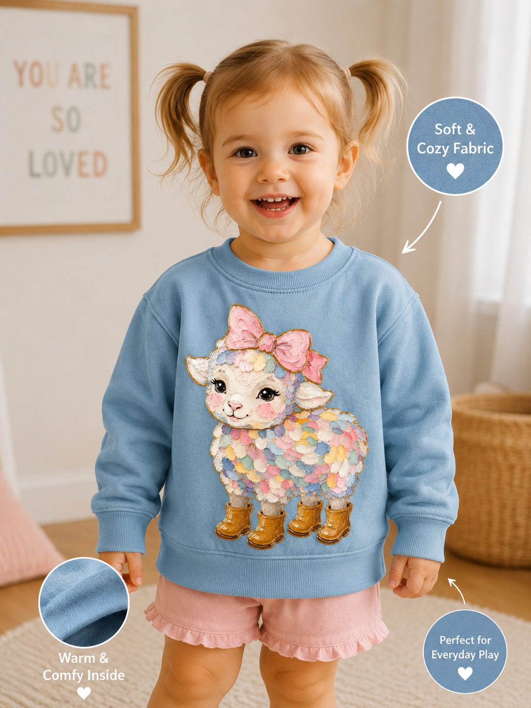 Pastels ~ Sheep Lover Toddler Top