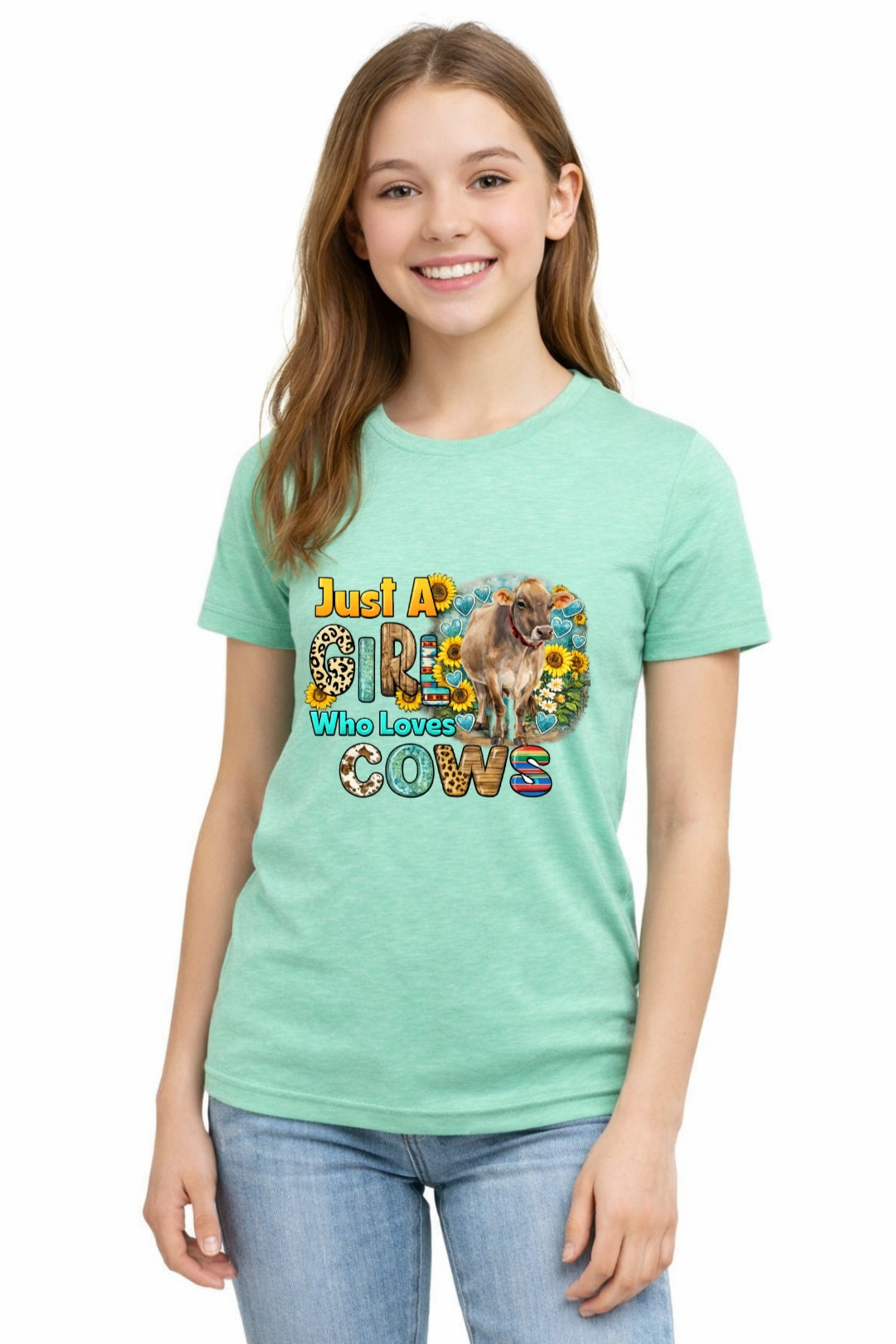 Just A Girl Who Loves Cows, Swiss T-Shirt