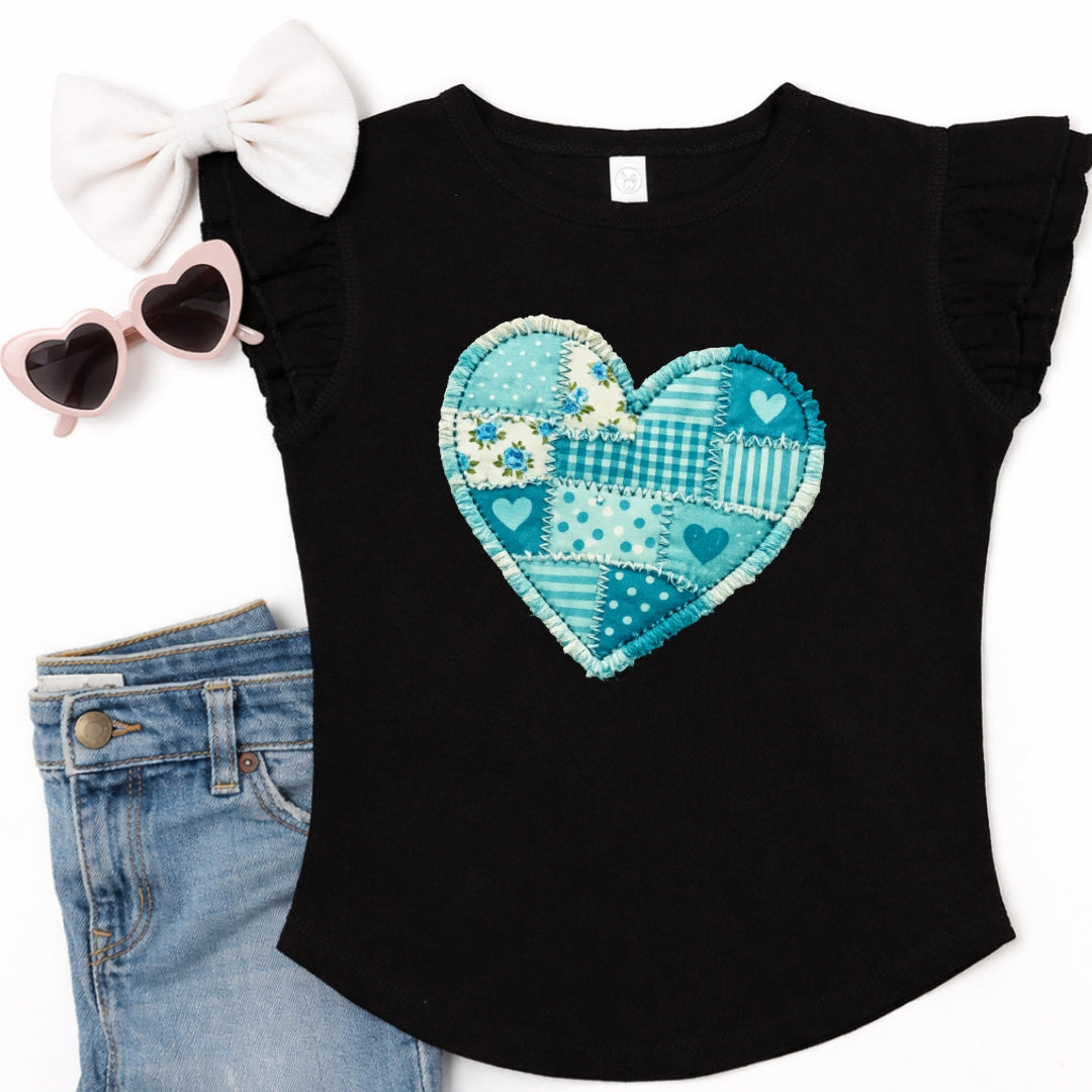 Patchwork Heart Flutter Sleeve