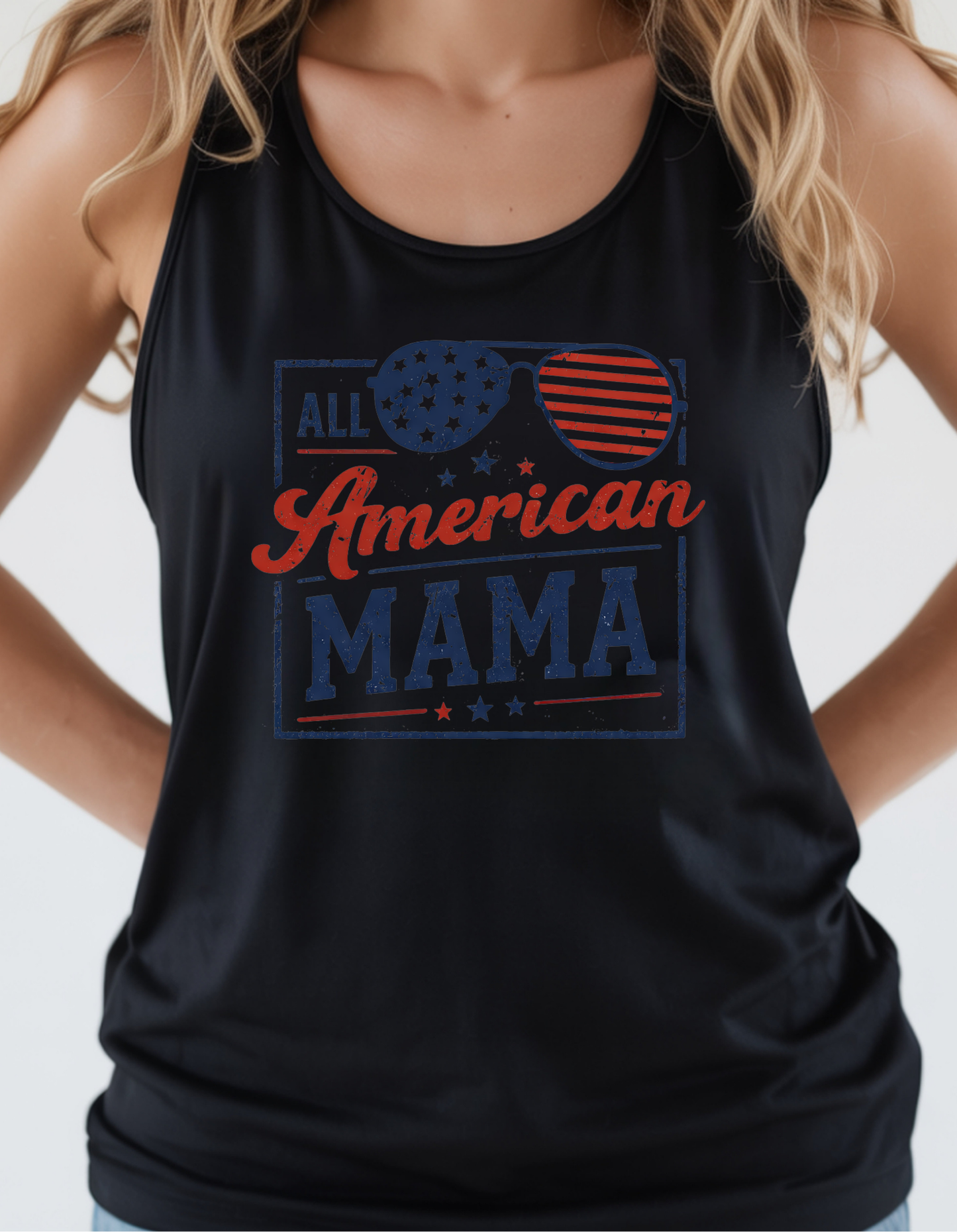 All American Mama 4th Of July Tank Top