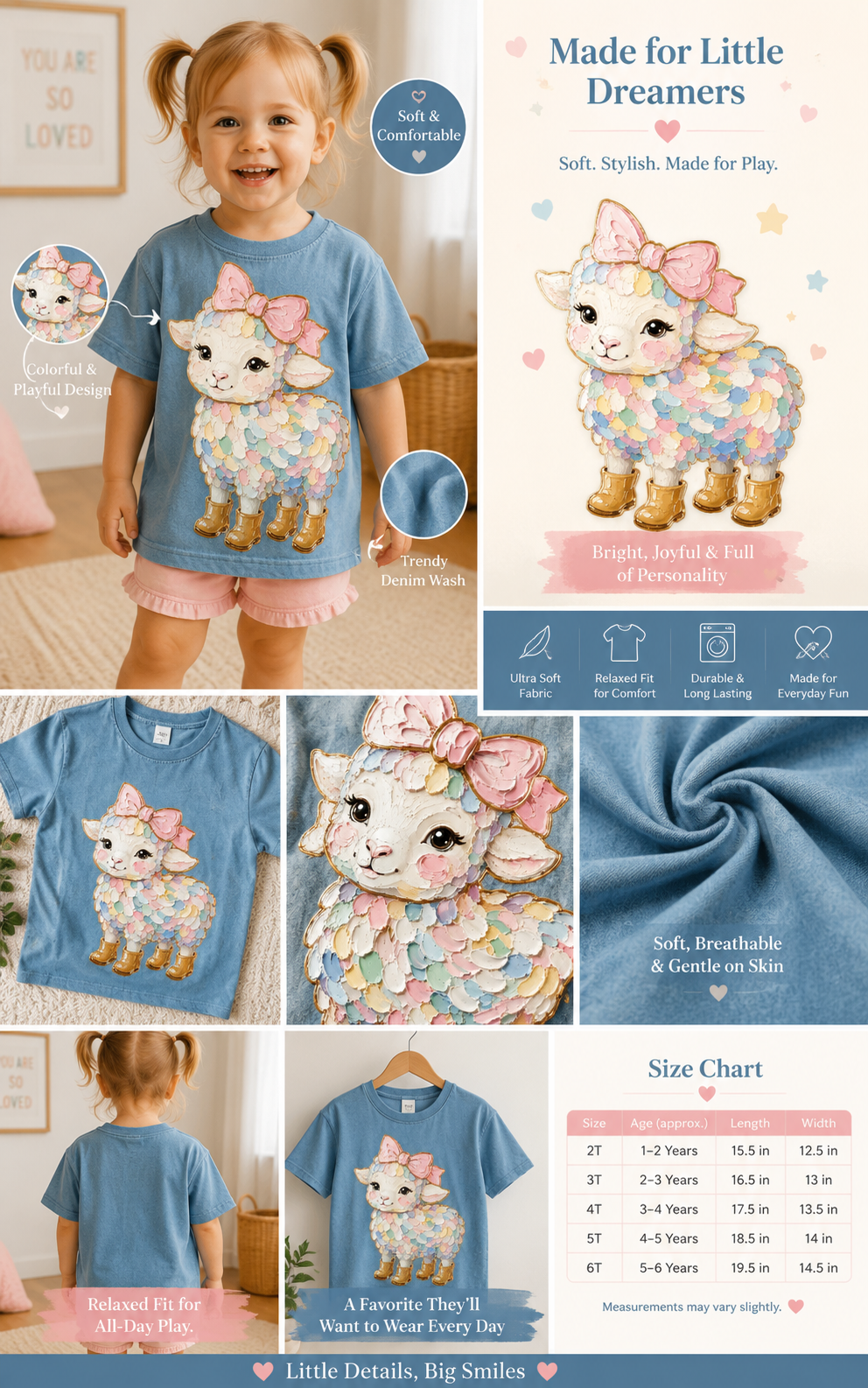 Pastels ~ Sheep Lover Toddler Top