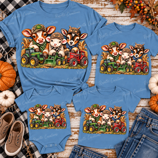 Farm Baby Animal Tractor T-Shirt