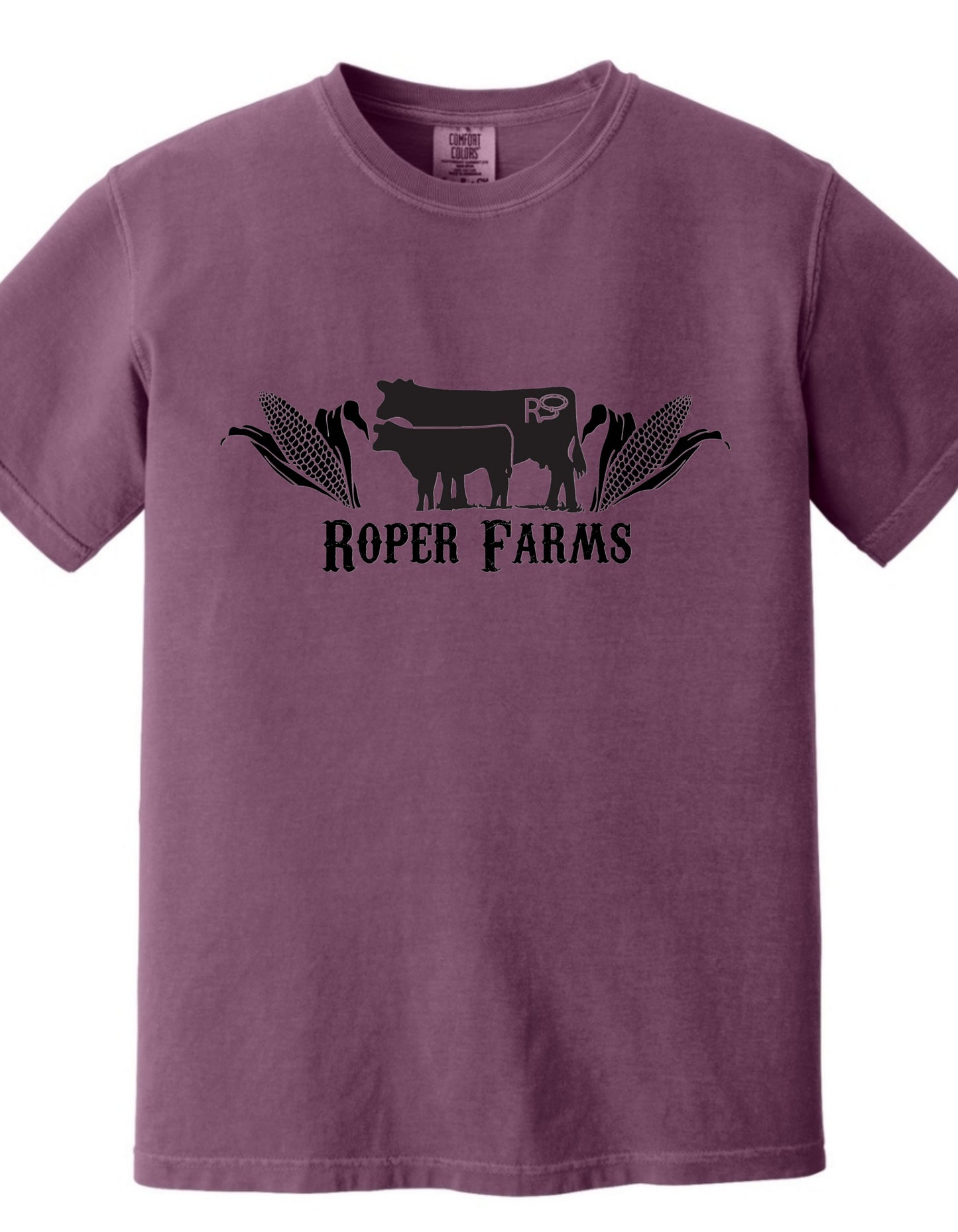 Roper Farms Comfort Colors 1717 T-Shirt - Black Logo