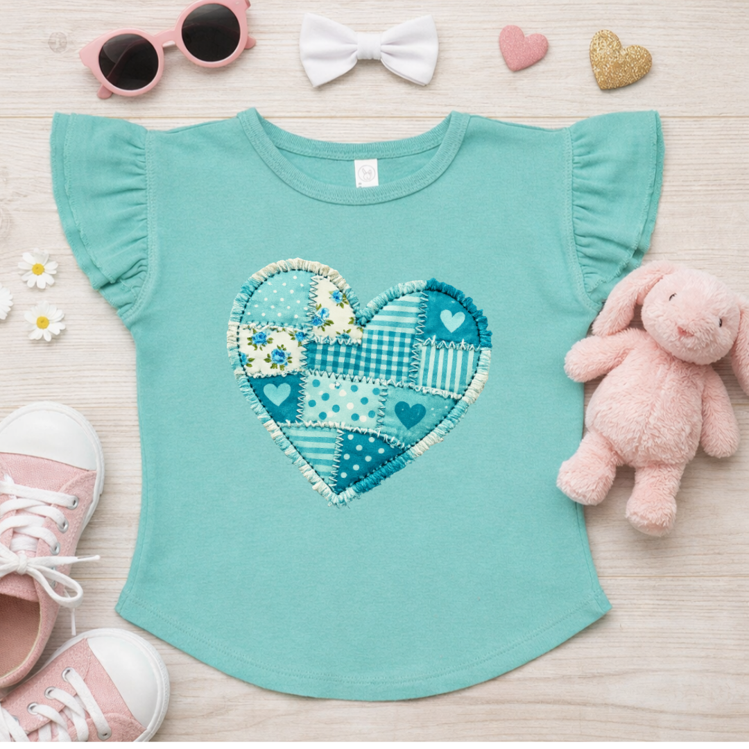 Patchwork Heart Flutter Sleeve