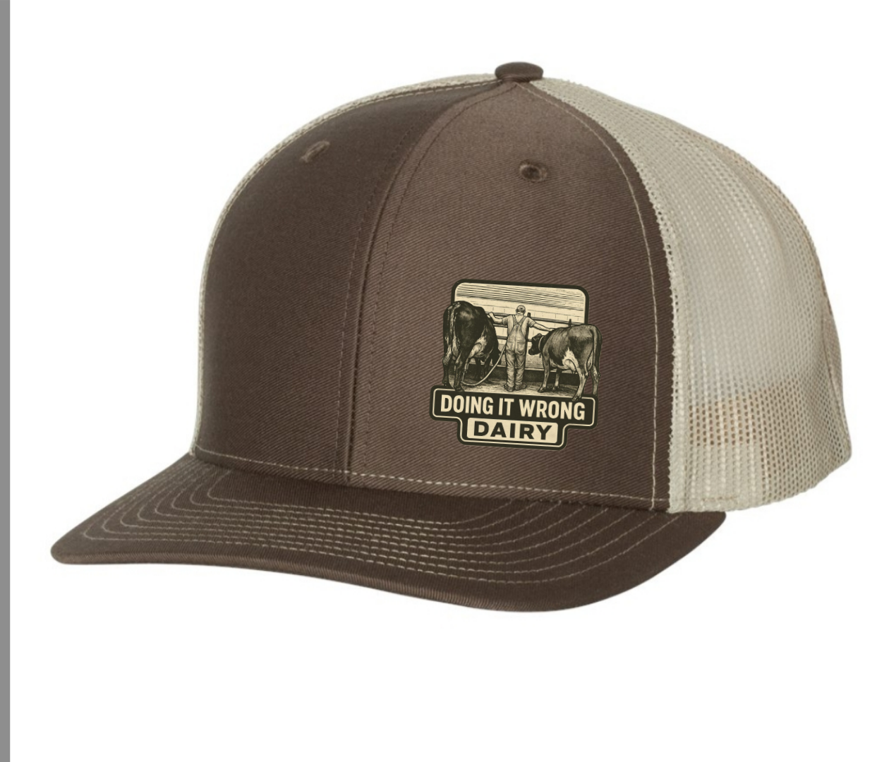 Richardson 112 Snapback Trucker Cap, Brown/ Khaki