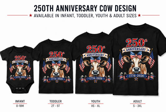 250 Year Cow Patriotic Shirt
