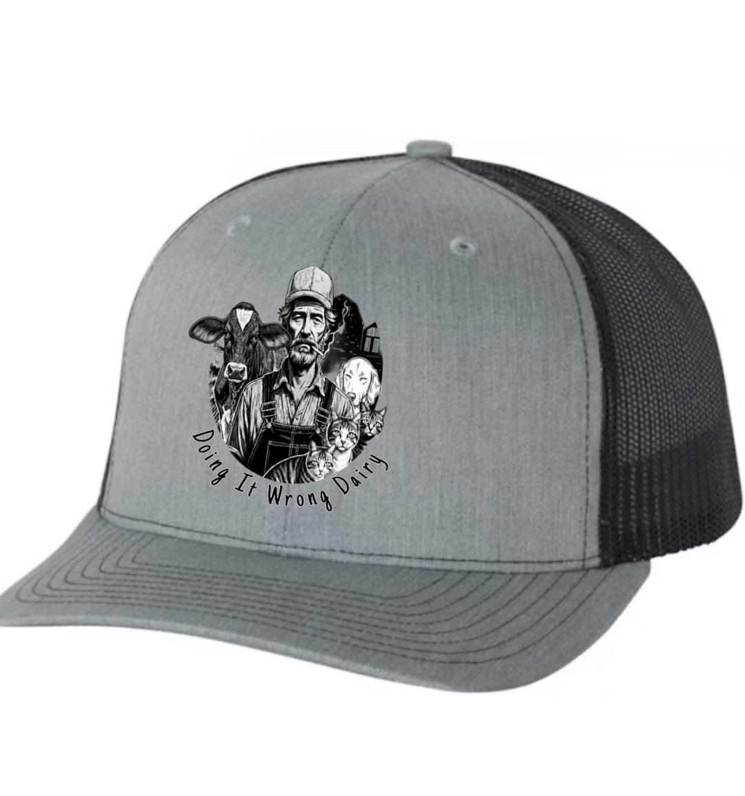 Richardson 112 Light Grey / Black Hat