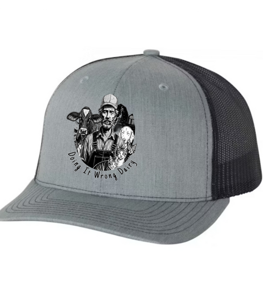 Richardson 112 Light Grey / Black Hat