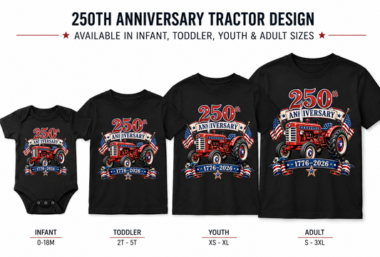 250 Year Tractor Patriotic Shirt