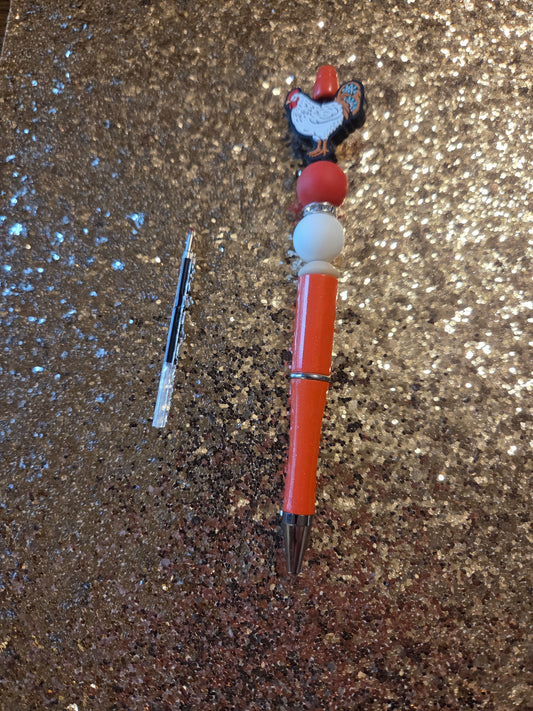 Red Chicken Pen with one Ink Refill