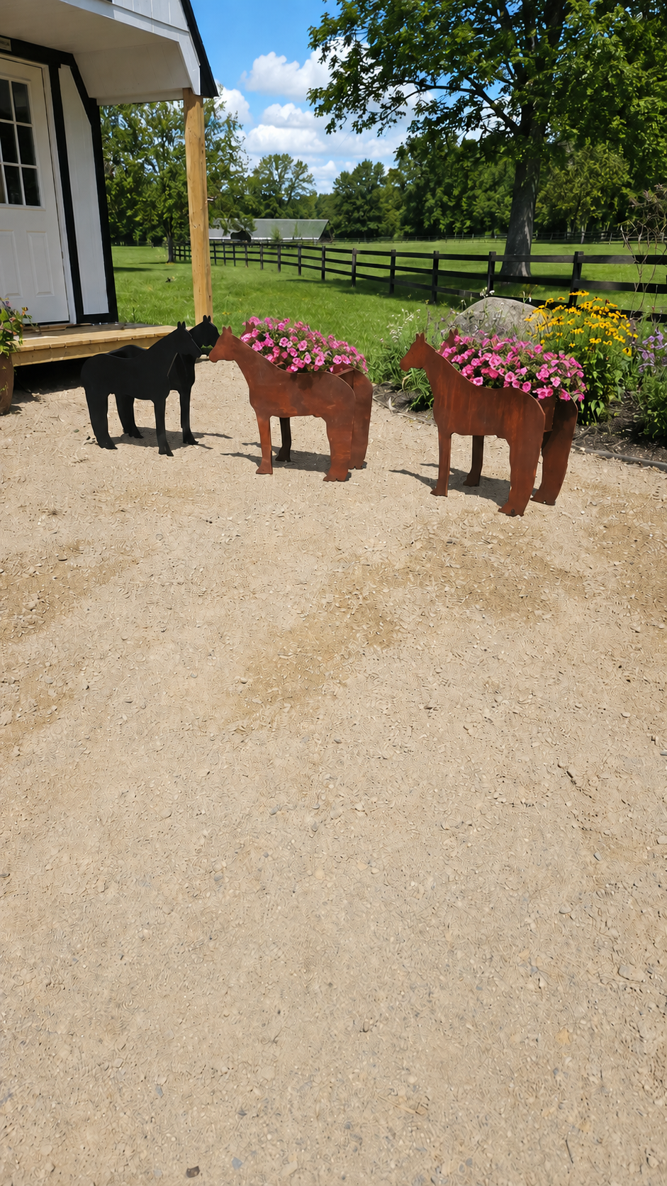 Farm Animal Siloutte Flower Planter, Garden Decor