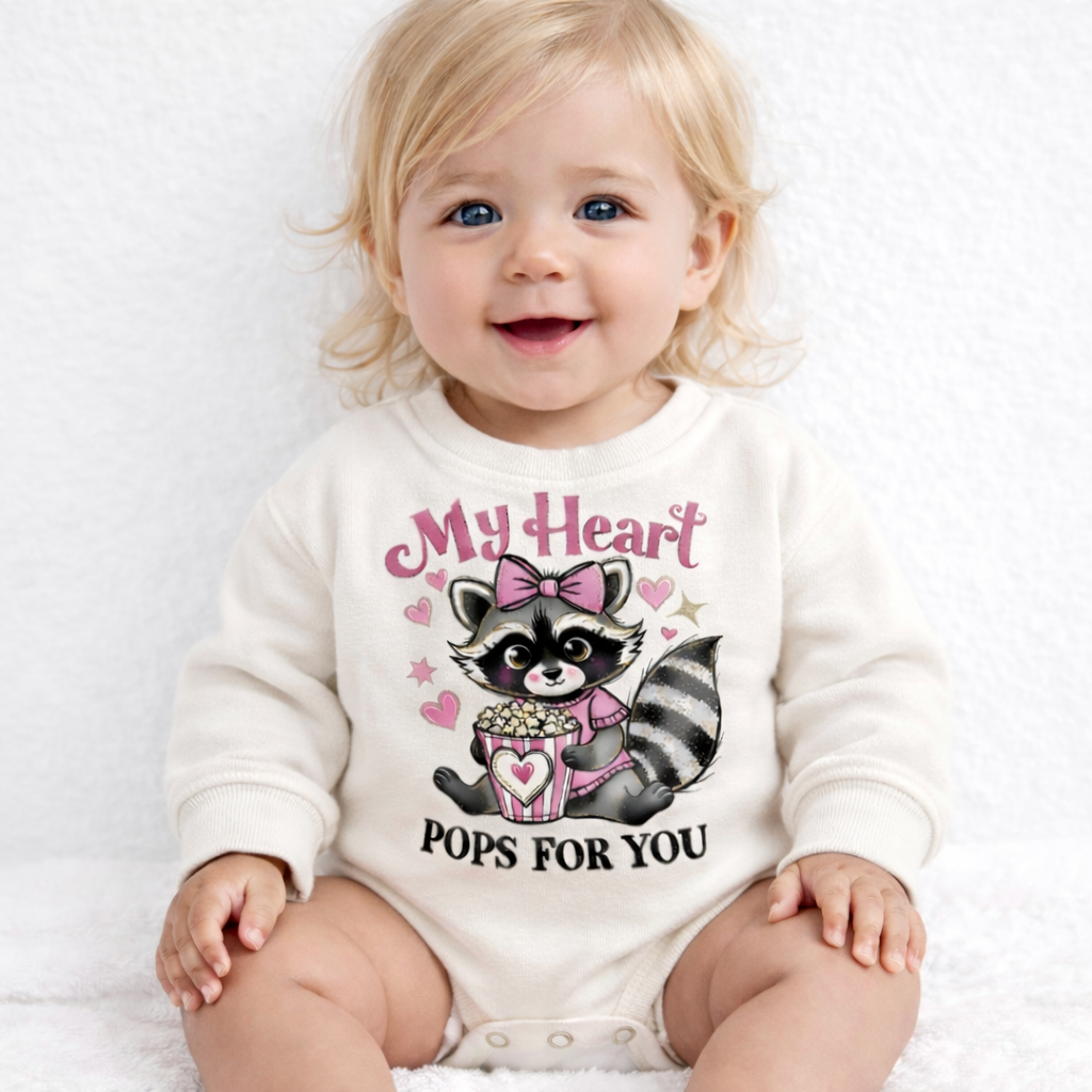 "My Heart Pops for You" Baby Onesie