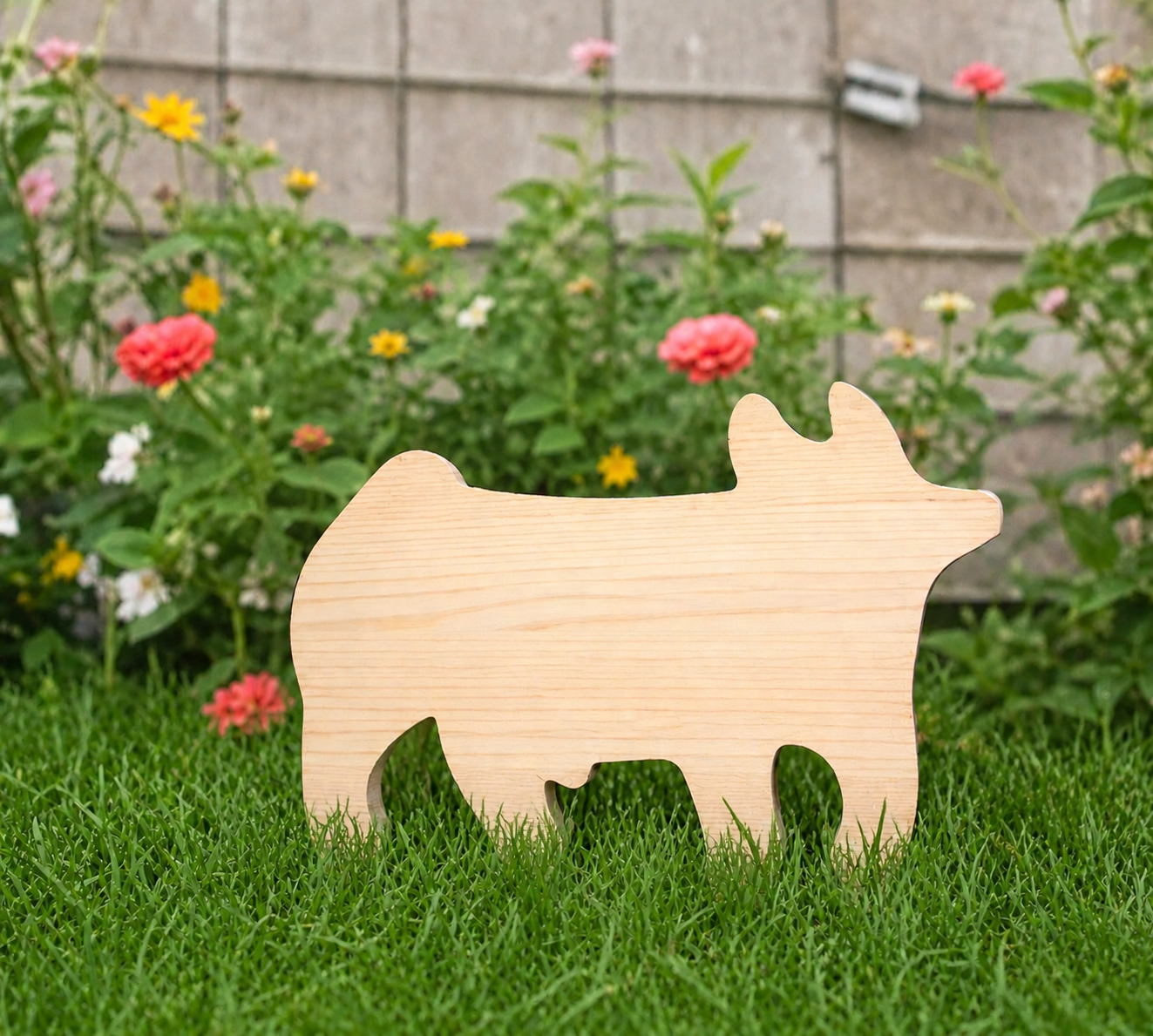 Farm Animal Siloutte Flower Planter, Garden Decor