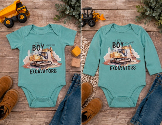 "Just a Boy who Loves Excavators" T