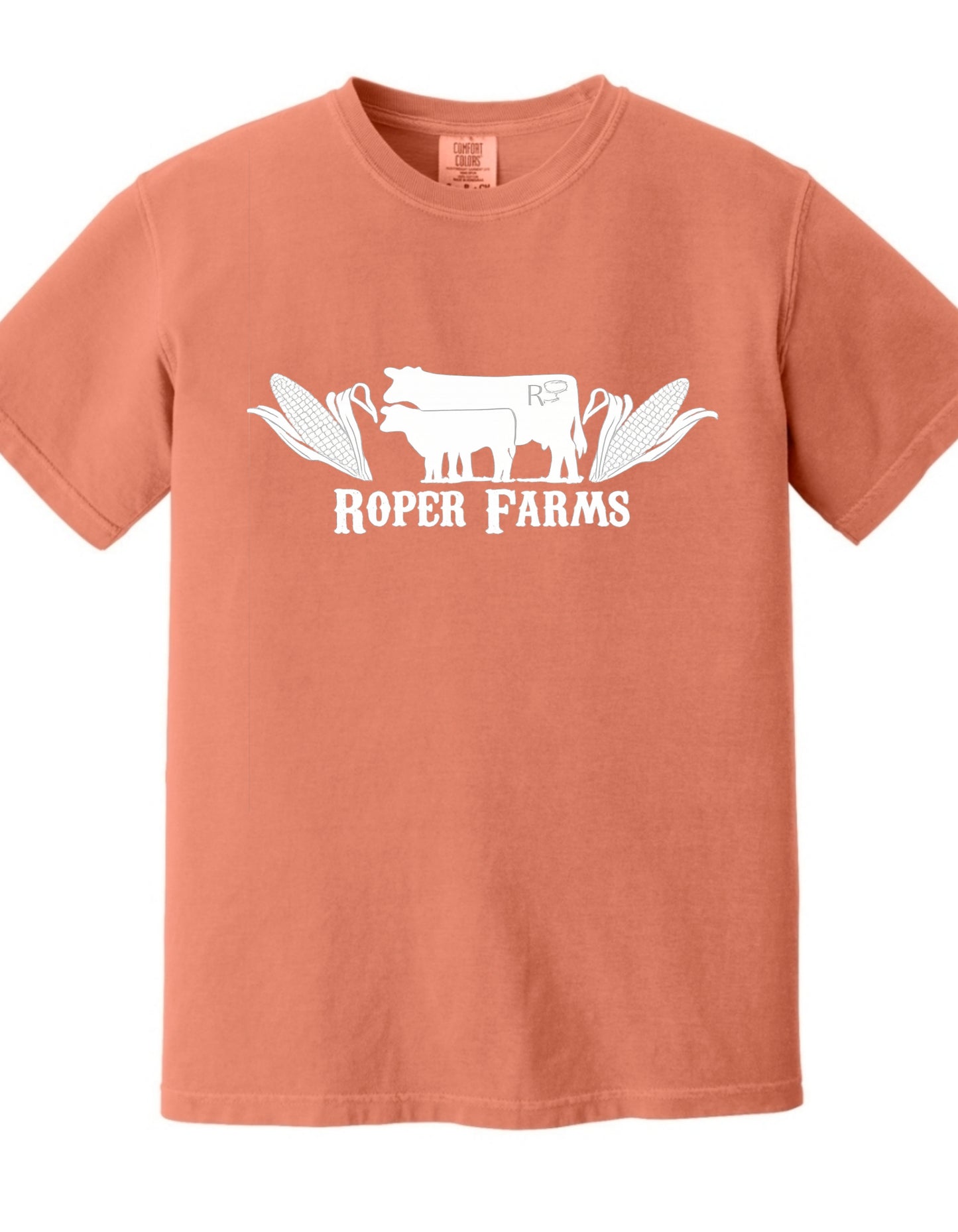 Roper Farms Comfort Colors 1717 T-Shirt - White Logo