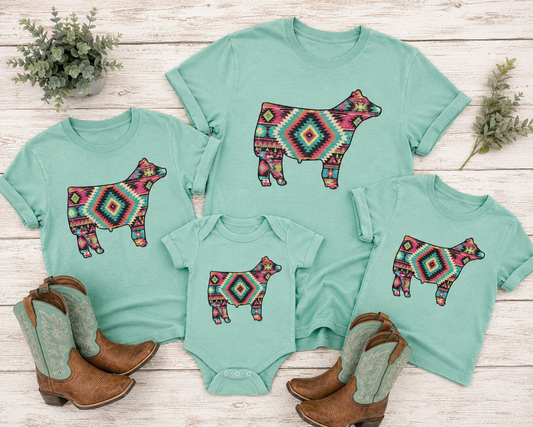 Aztec Beef Show Steer T-Shirt