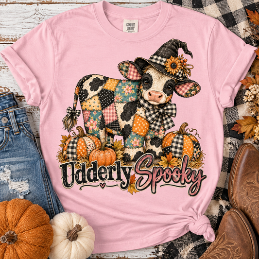 "Udderly Spooky" Halloween Cow Top