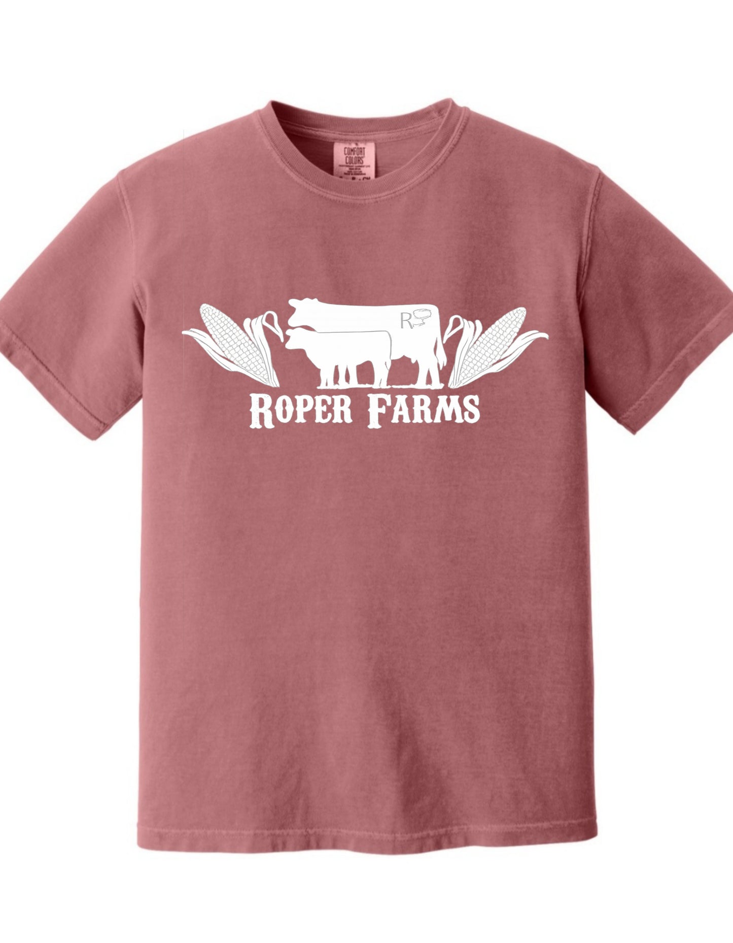 Roper Farms Comfort Colors 1717 T-Shirt - White Logo