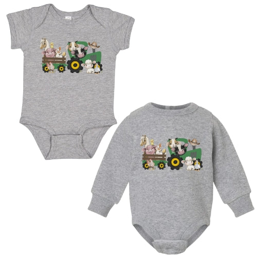 Farmyard Tractor Onesie